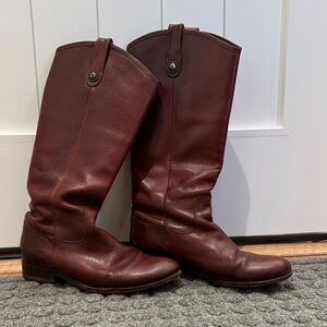 Frye Melissa Brown Leather Riding Boots size 9B